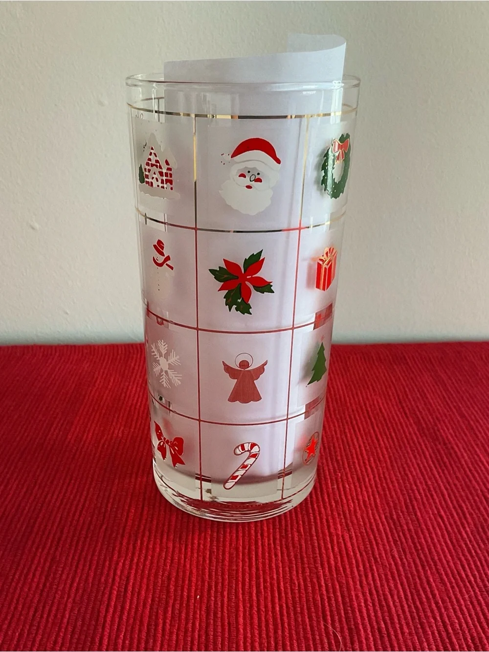 MCM Culver “Christmas Potpourri” Highball Tumbler Glasses, Set of 6
